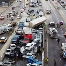 مصرع 7 وإصابة 25 بحادث تصادم 158 سيارة في الولايات المتحدة