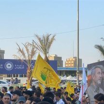 بالتزامن مع ترقب كلمة حسن نصر الله.. وقفة تضامنية مع فلسطين وسط بغداد (صور)