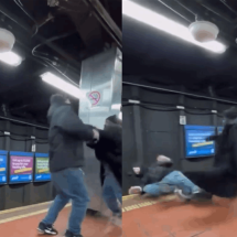 لقطات مرعبة.. وفاة شخص بعد دفعه تحت قطار الانفاق في أمريكا (فيديو)