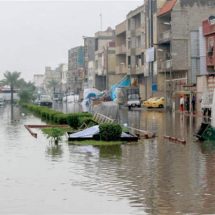 غرق شوارع الأعظمية بعد موجة الامطار (صور)